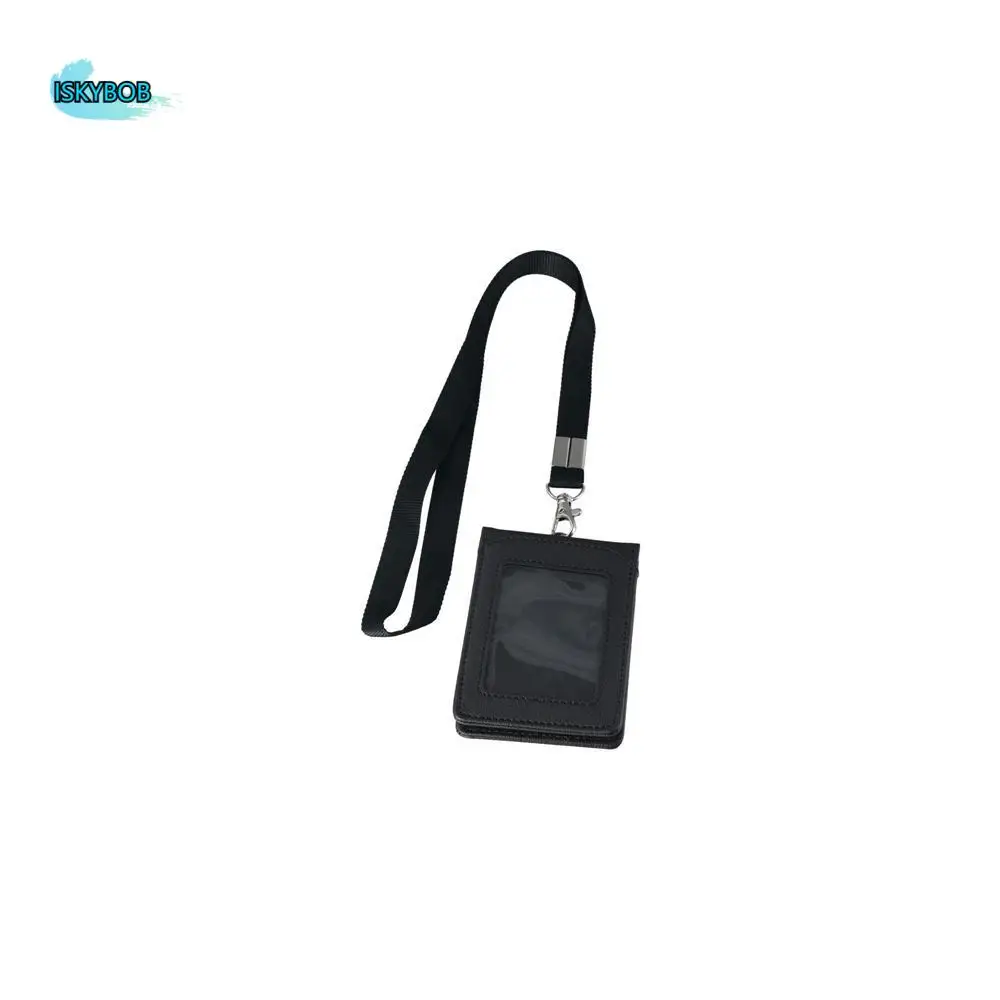 

Fashion Women Student Coin Purse Neck Strap Business Badge Holder ID Desk Organizer Bus Cards Cover Card Holder with Lanyard