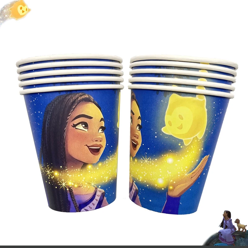 Disney Wish Asha Birthday Party Decorations Full Set Princess Balloons Party Favors Tablecloths Cups Plates Baby Shower Supplies