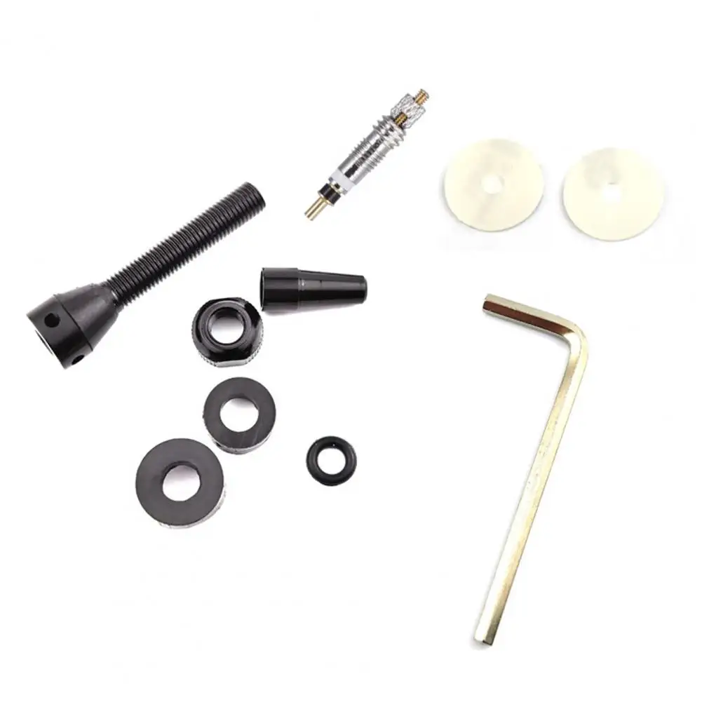 1 Set Tubeless Valve Kit with Wrench CNC Machined Replacement 44/60mm MTB Bike Tubeless Tire Presta Valve Bicycle Components