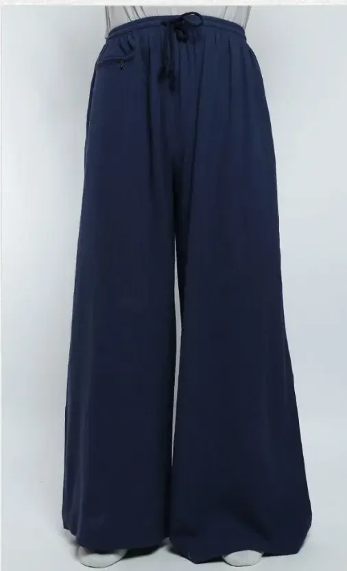 

High Quality Summer Cotton&linen Buddhist Shaolin Monk Kung Fu Bloomers Buddha Lay Trousers Zen Pants
