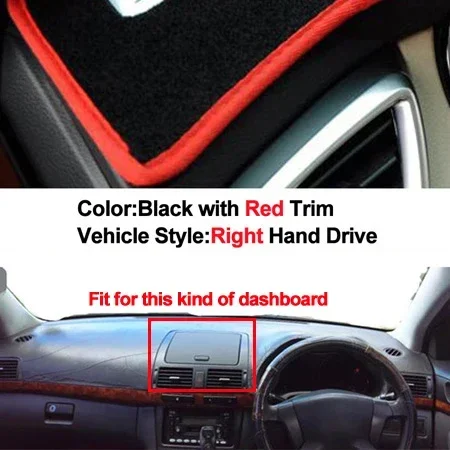 

Car Dashboard Cover Dash Mat Dash Board Pad Carpet Dashmat Anti-UV Mats For Toyota Avensis 2005 2006 LHD RHD Car Styling