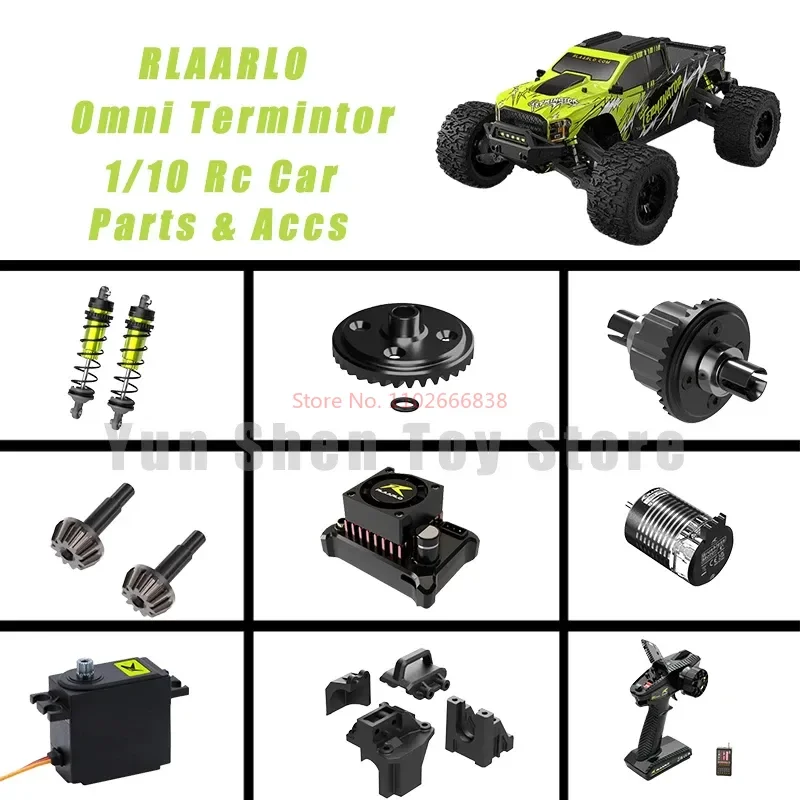 Rlaarlo 1/10 Omni Terminator Rc ricambi auto Accs Center differenziale Slave Gear servomotore Esc Shock Springs assale Drive Assembly