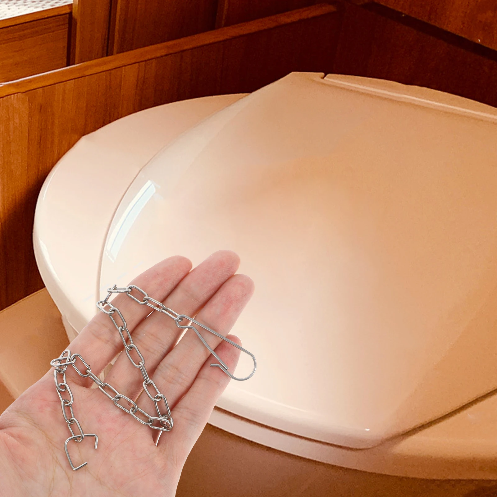 

2pcs Stainless Steel Flapper Chain Durable Universal Fit Replacement For Toilet Tank Parts Heavy Duty Long Lasting