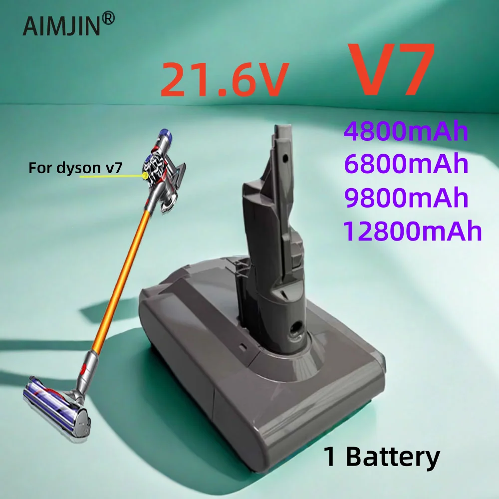 

Original 21.6V 4800mah 6800mah 9800mah 12800mAh Li-ion V7 Batteries for Dyson V7 Vacuum Cleaner Replacement Power Tools Batter