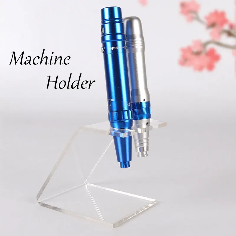 Double Hole Tattoo Machine Holder Display Stand Professional Transparent Acrylic Tattoo Gun Rack Rest Organzier For Tattooist