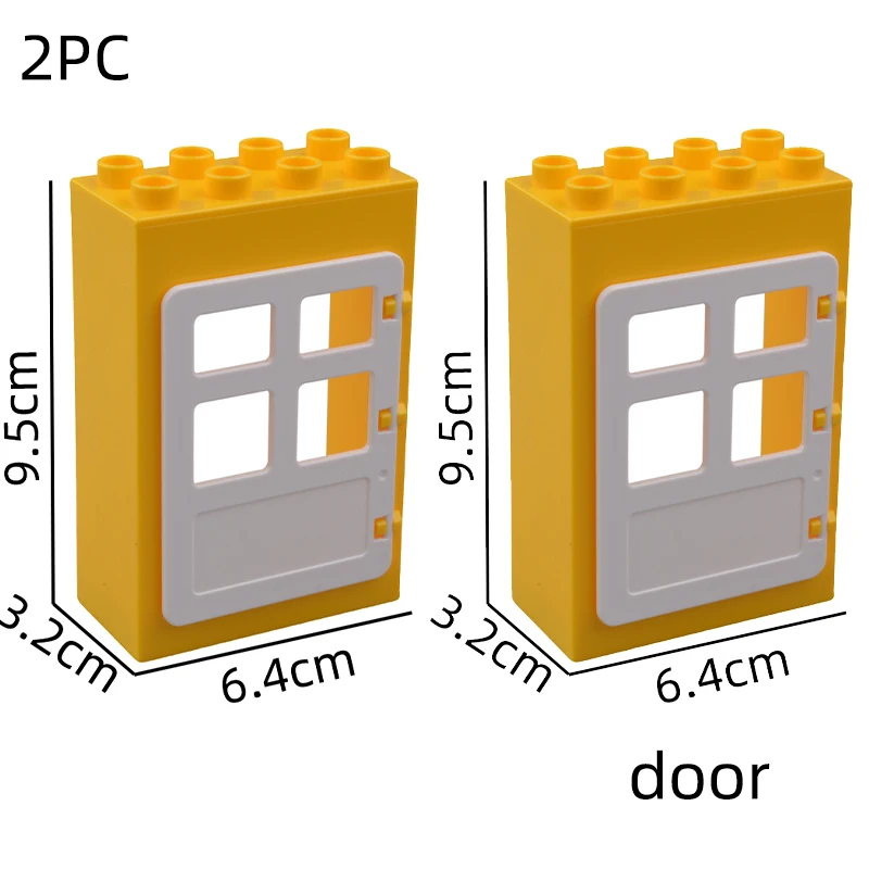 Große Bausteine, Hauszubehörteile, Dach, Fenster, Wandkonstruktion, Zusammenbau von Ziegeln, Lernspielzeug für Kinder, Geschenk – Detail 12