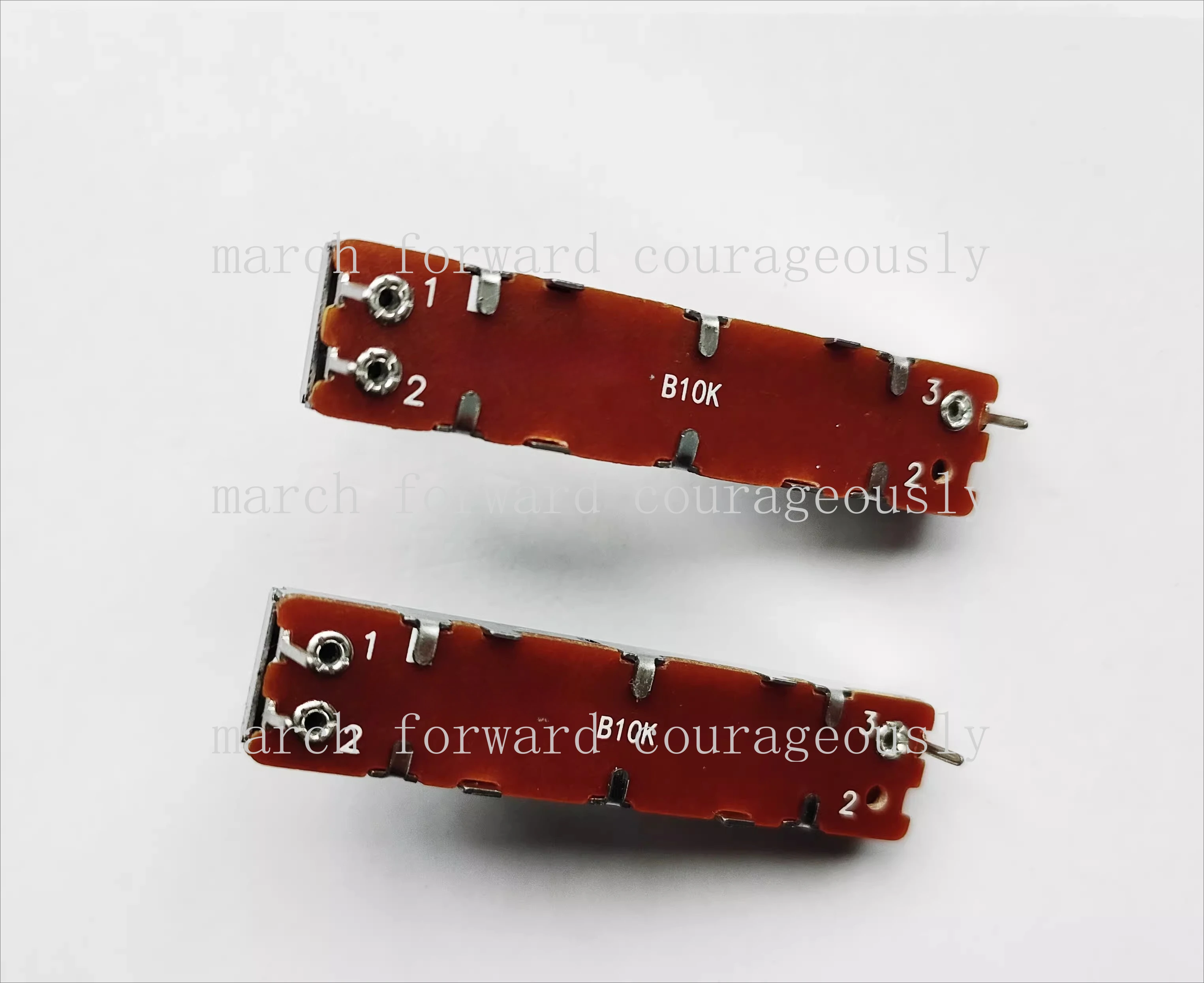 10pcs 3-pin variable frequency 45mm straight sliding potentiometer three-pin B10K long handle 15mm mixer fader high handle
