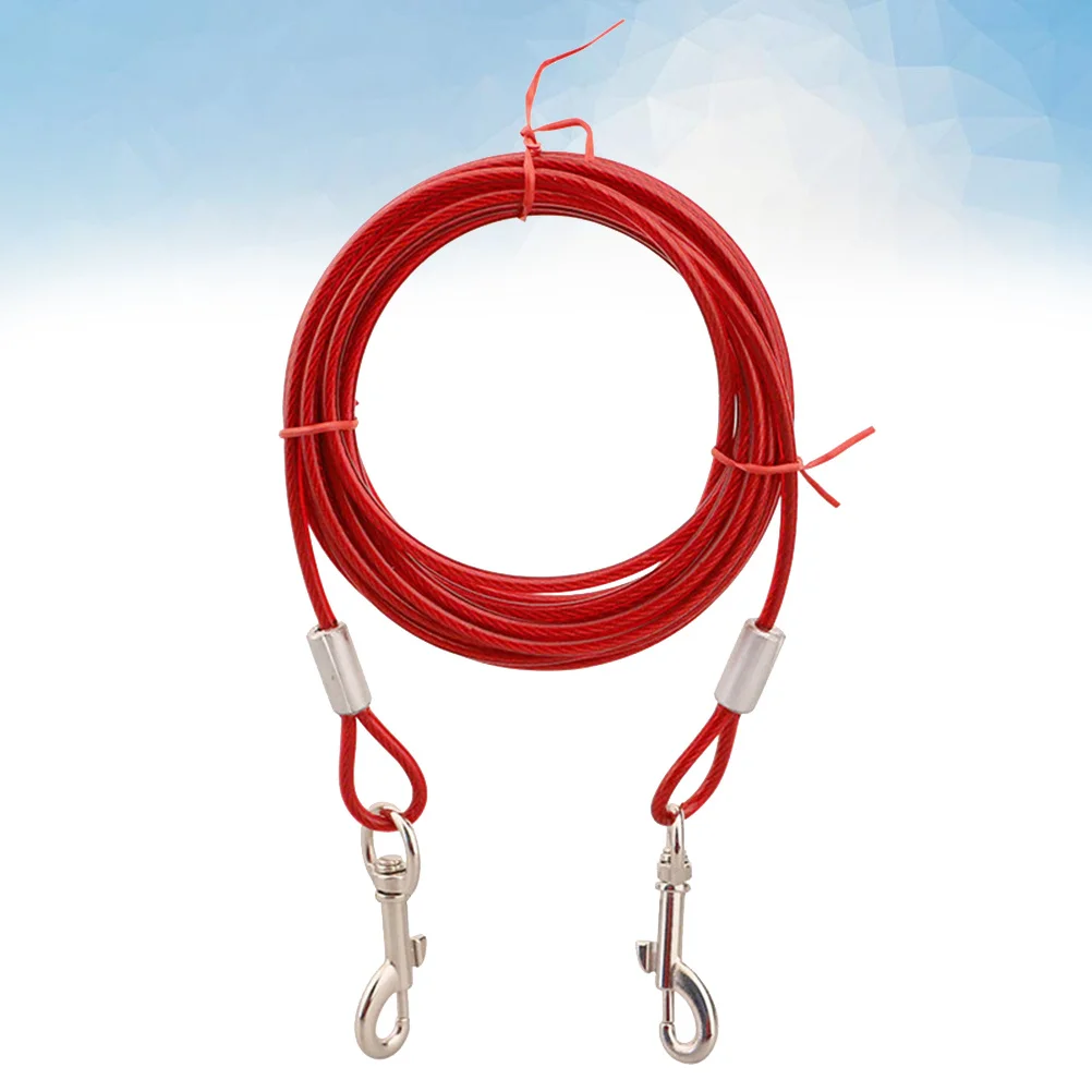 

Extra Long Dog Leash 5Mmx5M Red Durable Pet Hauling Cable Comfort Grip Rope Burn Protection Pet Pull Strap For Walking