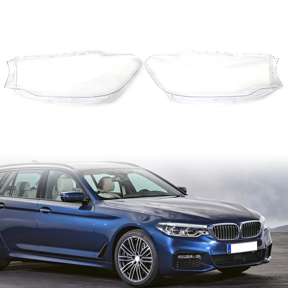 1Pcs Car Front Left/Right Headlight Headlamp Lens Cover For 5 Series BMW G30 G31 G38 2017 2018 63117214962 63117214961