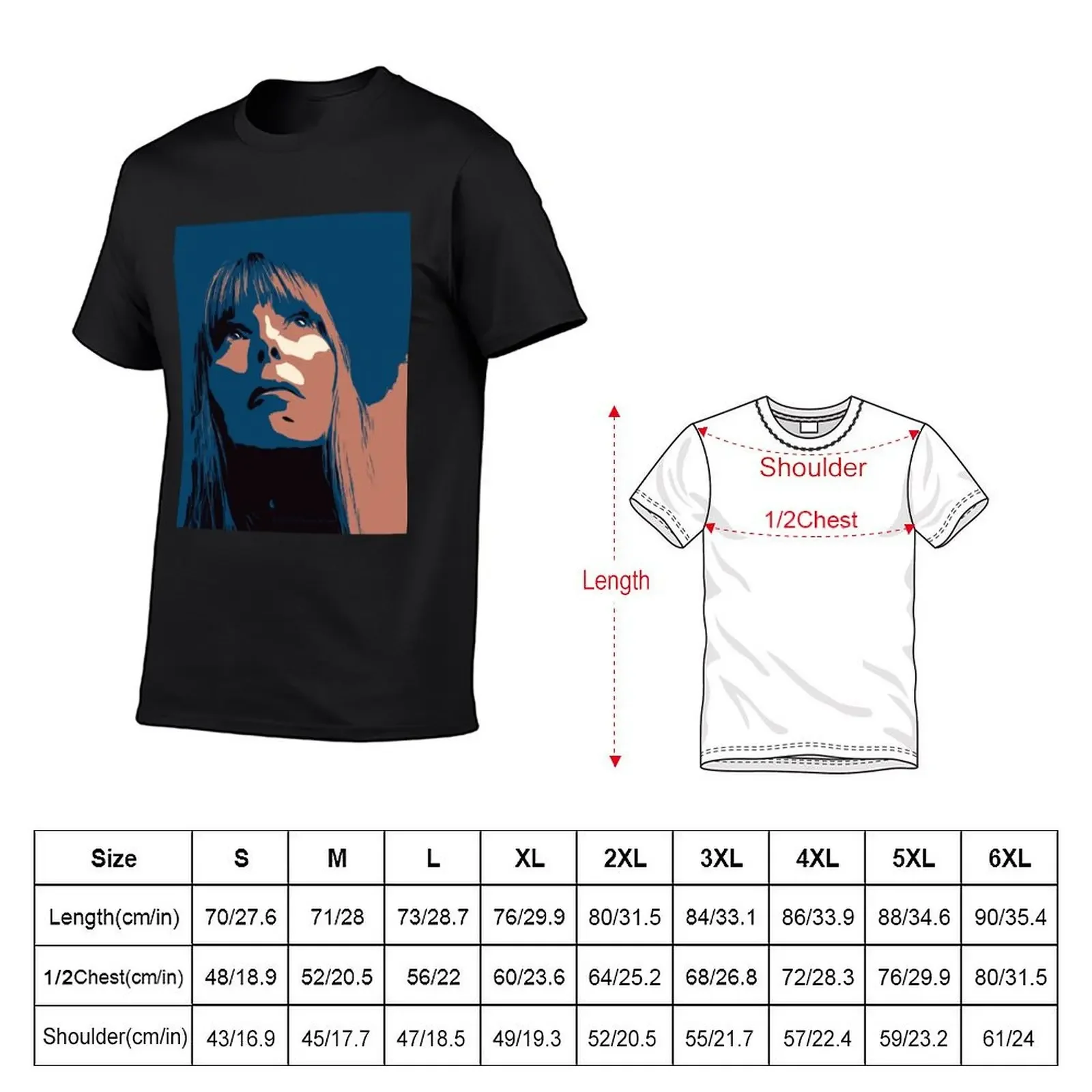 Joni Mitchell Portrait T-Shirt summer clothes new edition men t shirts