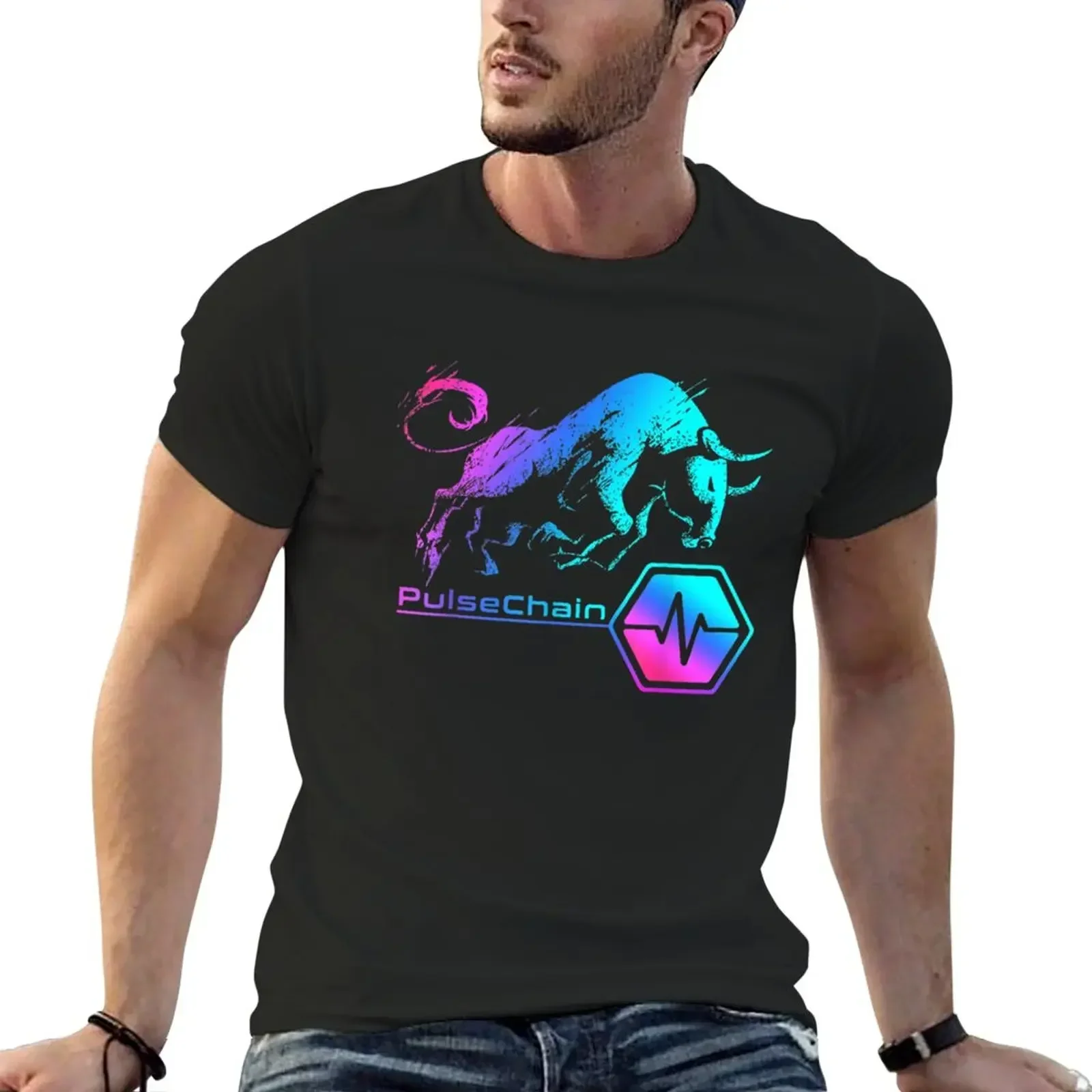 Men workout shirt graphic harajuku clothing Summer PULSECHAIN crypto BULLRUN HODL Rich Millionaire HEX Token T-Shirt boys man