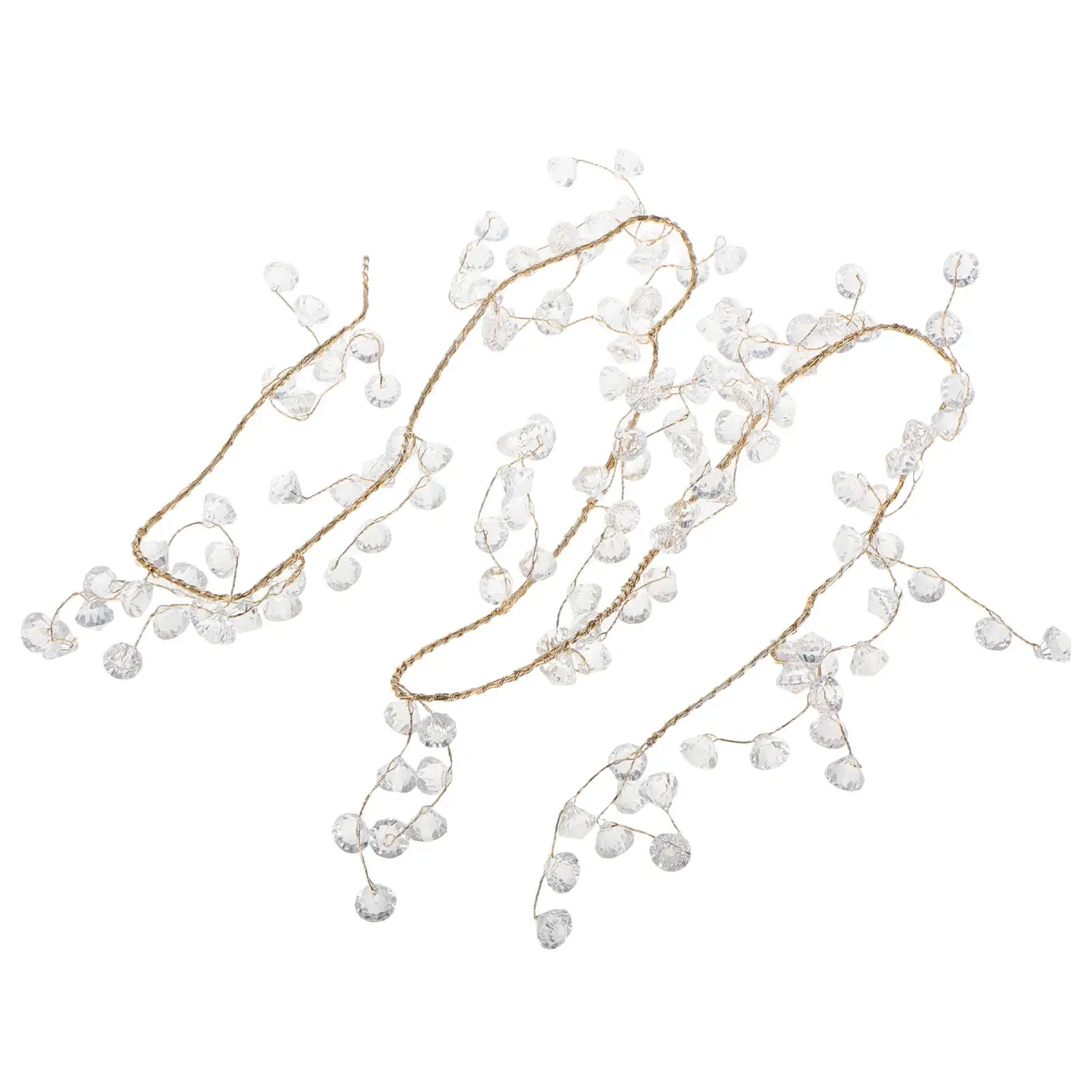 

Ice Wire Clear Garland Crystal Teardrop Ice Beads Ornaments Garland Christmas Tree Decorations, Acrylic Plastic Teardrop Jewel S