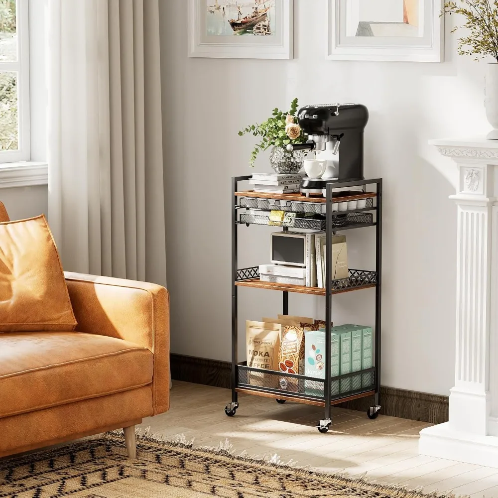 رف حامل أكواب K، منظم محطة القهوة لكبسولات كأس Nespresso Vertuo وK، منظم ملحقات البار متعدد الوظائف #5