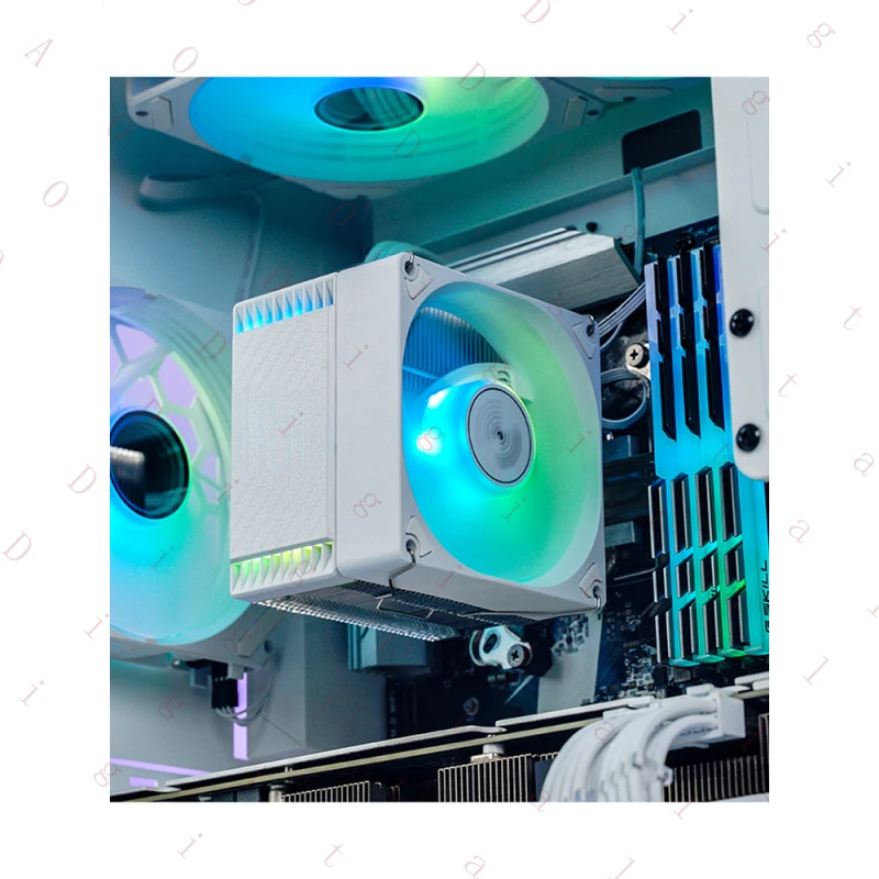 WW for Qiaosibo CR1400EVO computer CPU cooler, silent air-cooled, white, 1700AM4, nickel-plated, 4 heat pipe fans
