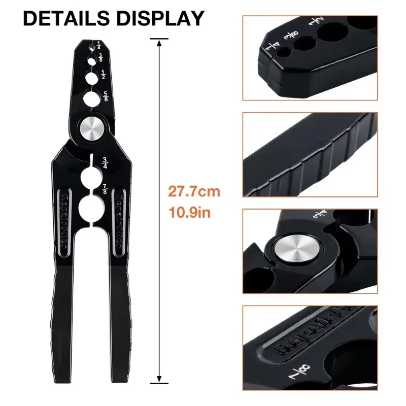 6-In-1 Air-Conditioning Copper Pipe Rounding Pliers Flat Pipe Restore Rounding Tools Diameter 1/4
