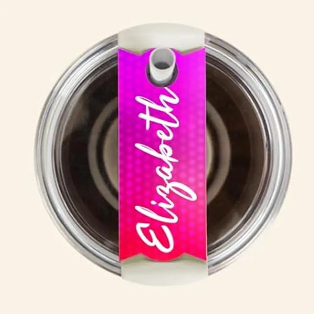 10Pcs Sublimation Name Plates Topper Personalized Name Tags with Round Hole Transfer DIY Name Plates