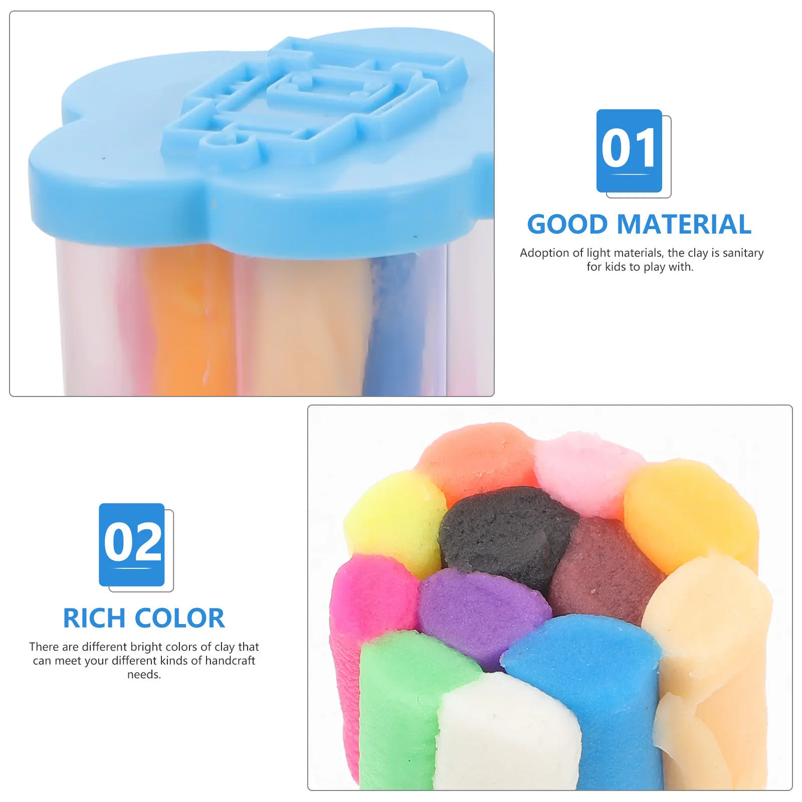 Conjunto de 12 Caixas de Argila Macia para Crianças, Kit de Escultura DIY com Caixa de Armazenamento, Arte Educativa Divertida para Crianças