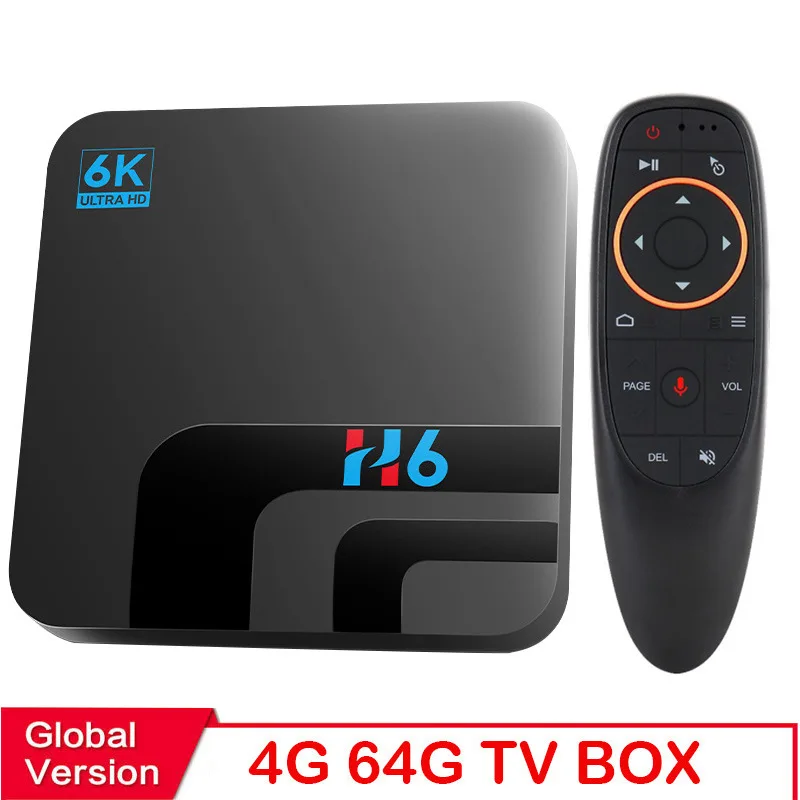 

H6 Smart TV Box 64GB 32GB 6K 3D Video Android 10 HD 2.4G 5GHz Wifi Bluetooth-Compatible Set-top Box Voice Control Media Player