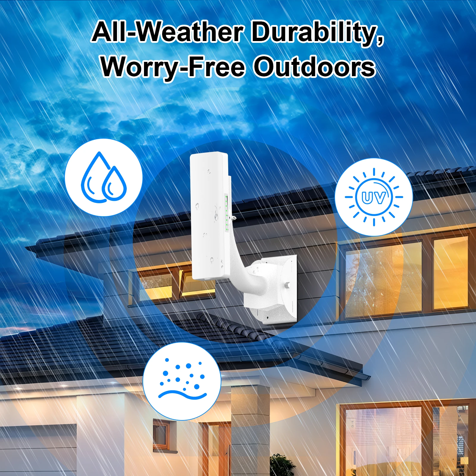 comfast Outdoor Wireless Wifi Extender AP Bridge 3-5KM Long Range 300Mbps 2.4G WI-FI Signal Amplifier Antenna 2*14dBi Router