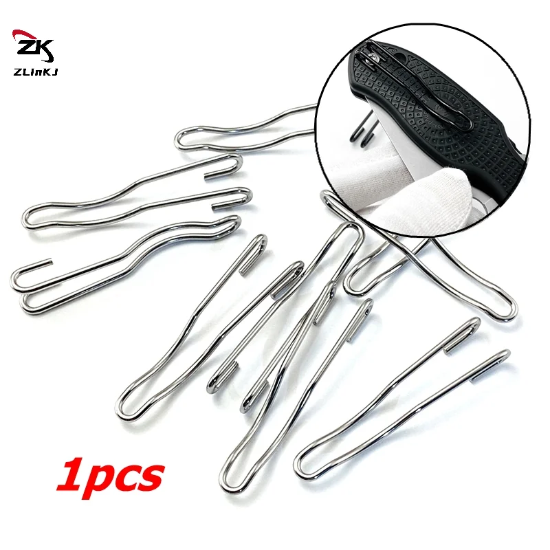 1PCS Steel Wire Back Clip For Knife Custom Back Folding Clip Tool Pocket Accessories DIY Knife Update Supplies