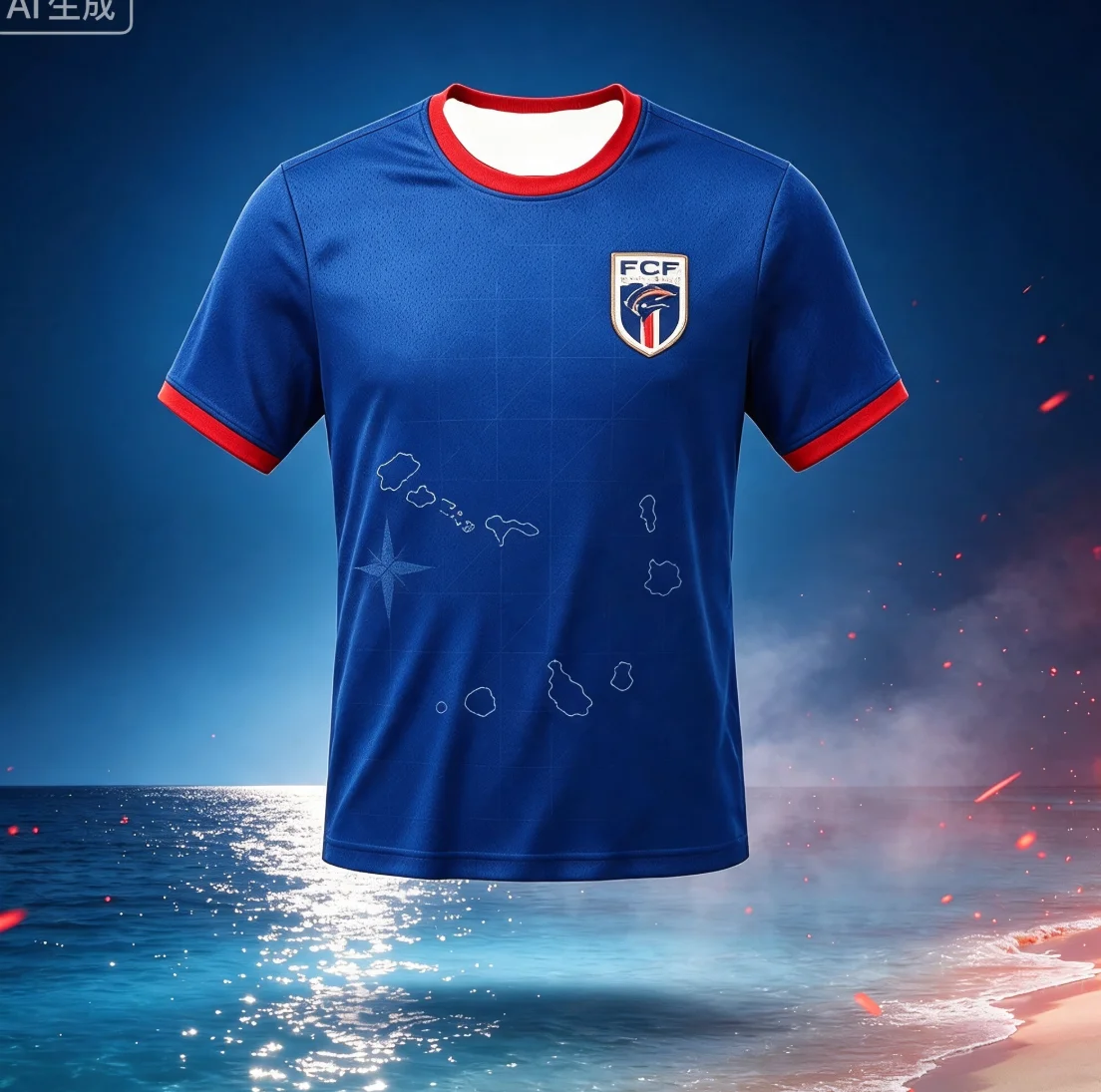 2026-27 Unisex Cape Verde Style Soccer Jersey Regular Fit Short Sleeve Football Shirt Island Map Breathable Fan Family Kids Tees