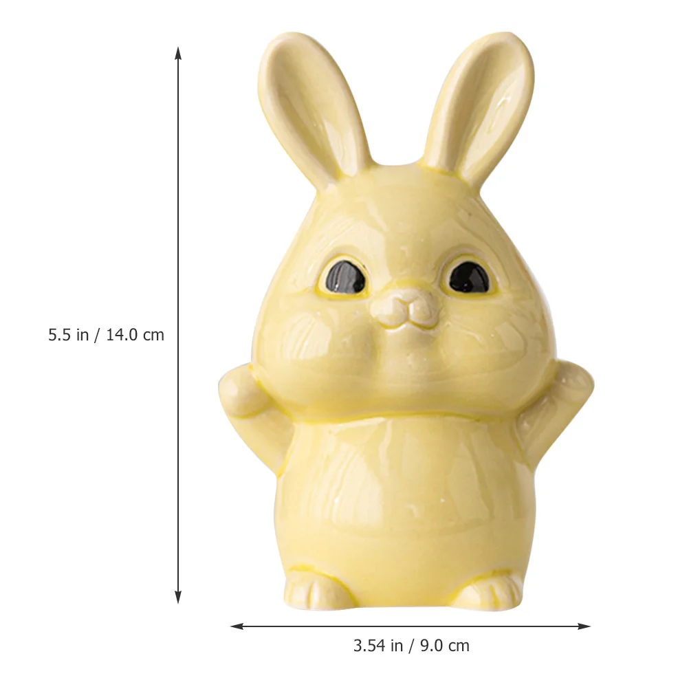 

3 Pcs Home Bunny Figurines Lovely Animal Statues Table Rabbit Desktop Decoration for Decorative Sculpture