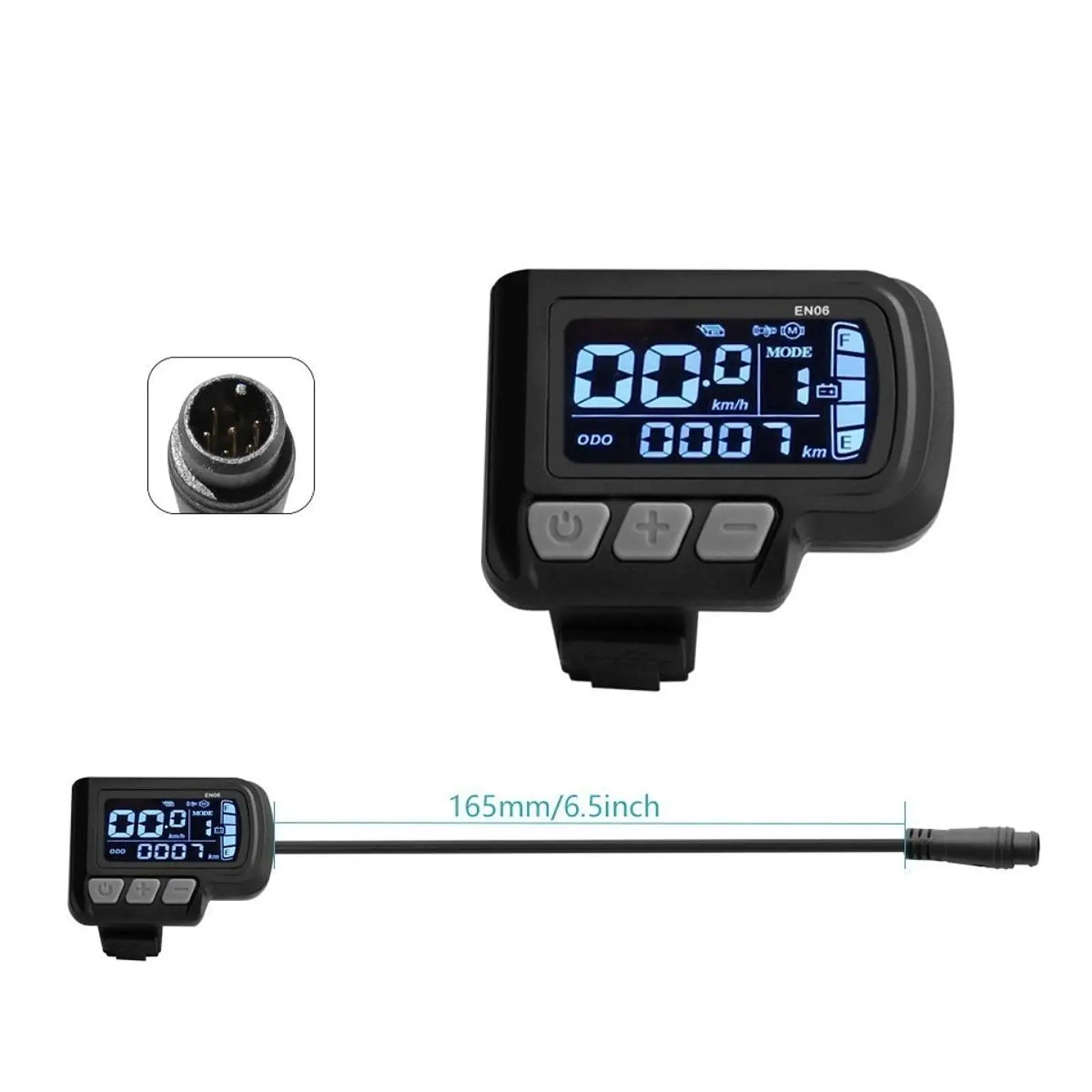 Electric Scooter LCD Display Meter 6 Pin Cycling Computer Waterproof Control Panel for Electric Bicycle Screen