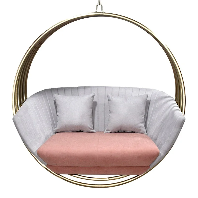 Modern Warm Outdoor Garden Furniture Swing Chair Egg-shaped Plastic Wicker Metal Hanging Chair Patio Swing
