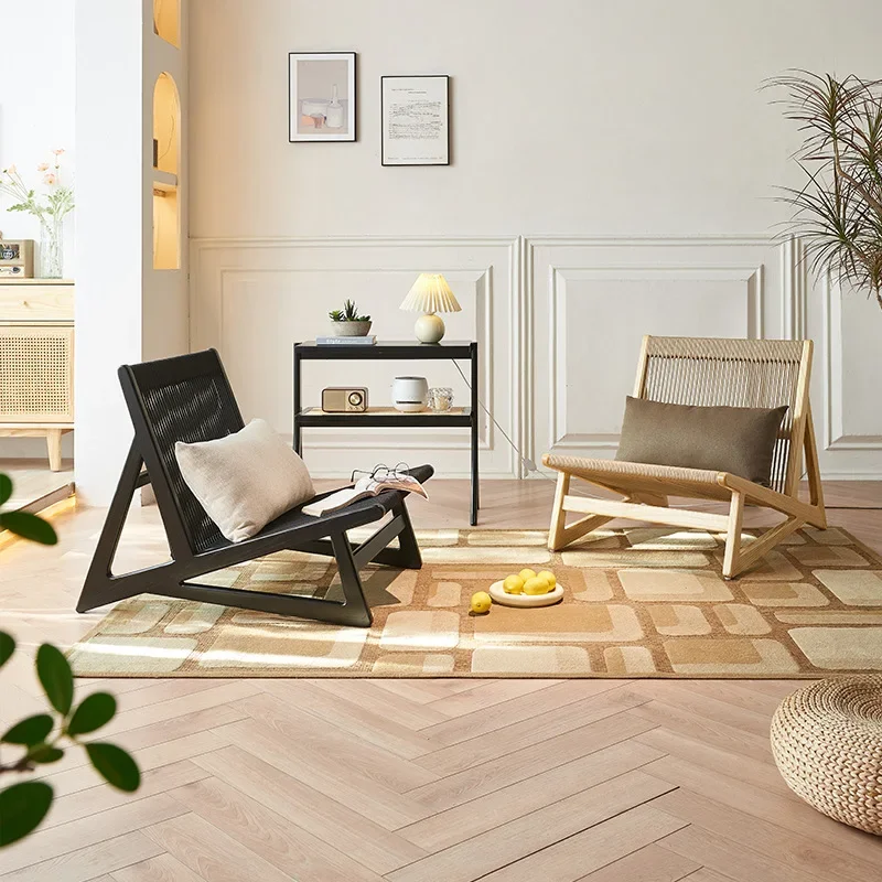 Sofá de madeira maciça para sala de estar