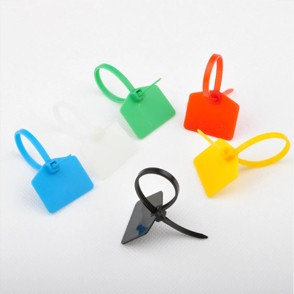 120Pcs Label Cable Ties Nylon Zip Ties with Tags for Indoor Use High Temp Resistant Easy Lock Wire Management Cord Organizer