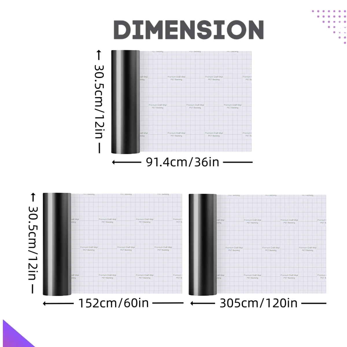 1 roll Permanent Vinyl for Cricut Maker 3/ Maker/ Explore 3, 12*36in/ 12*60in Adhesivet Vinyl, Adhesive Vier, Car Decal