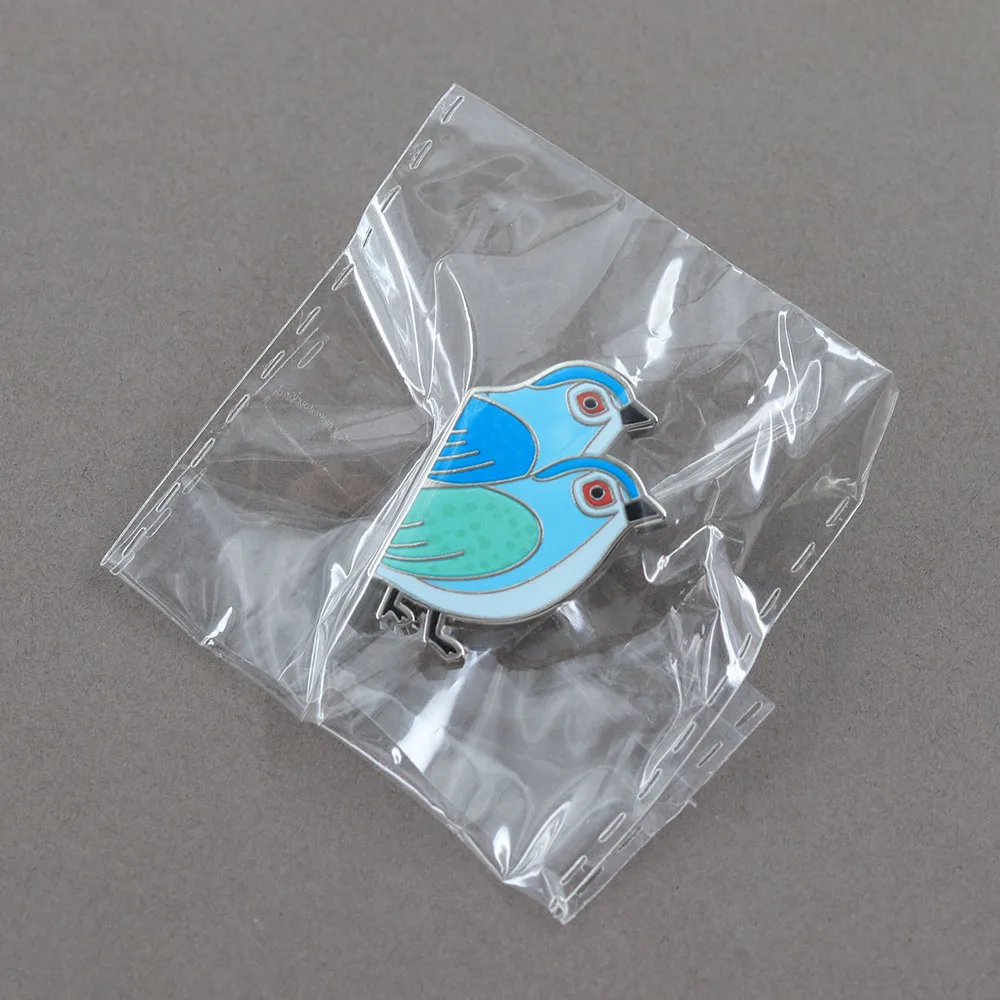 Vintage Nordische Zwei Liebesvögel Emaille-Pins Kreative Niedliche Paar-Vögel-Broschen Volkskunst Tier-Abzeichen Kleidung Rucksack Schmuck – Detail 12