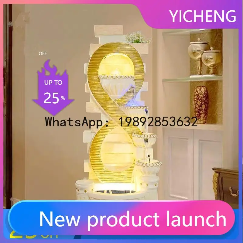 Z2-28  Floor-standing Wealth-attracting Living Room Ornament Creative Stacked Waterfall Opening Fountain Indoor Water Feature