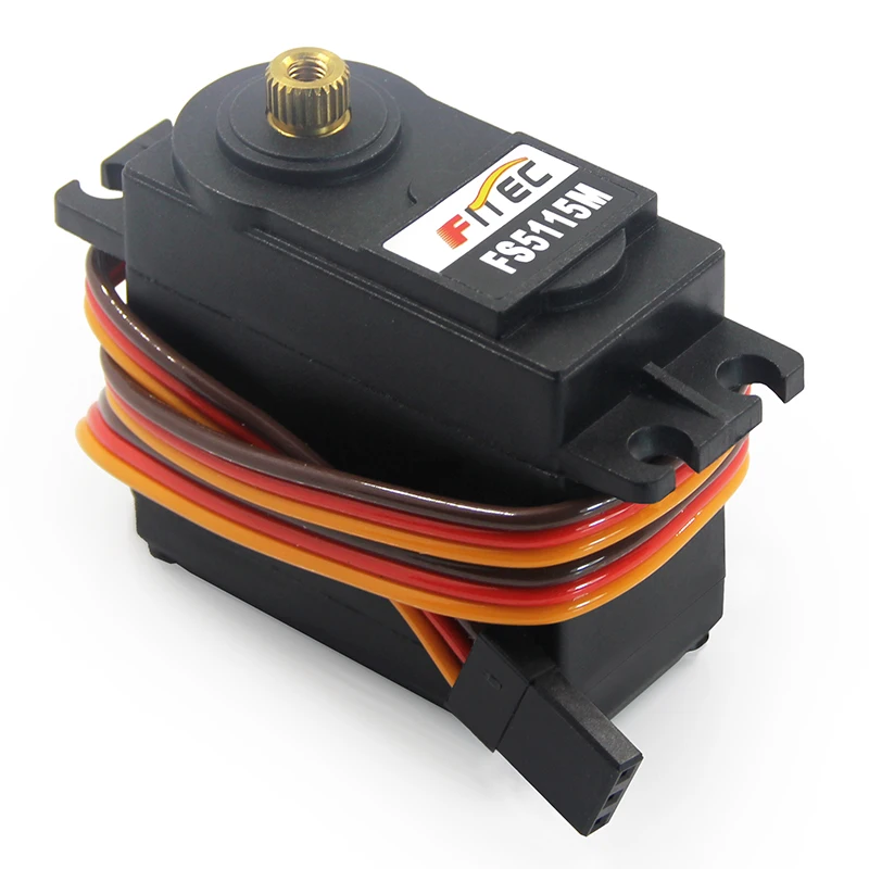 FS5115M 15,5 kg.cm Moteur sans noyau à engrenages métalliques à grande vitesse servo numérique 180 °   Pour voiture RC Robot avion bricolage