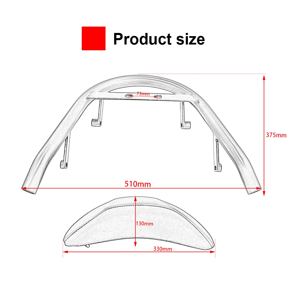 For HONDA For Forza 300 125 250 For Forza125 Forza300 Accessories Passenger Backrest Rear Seat Rack Back Cushion Holder Armrest