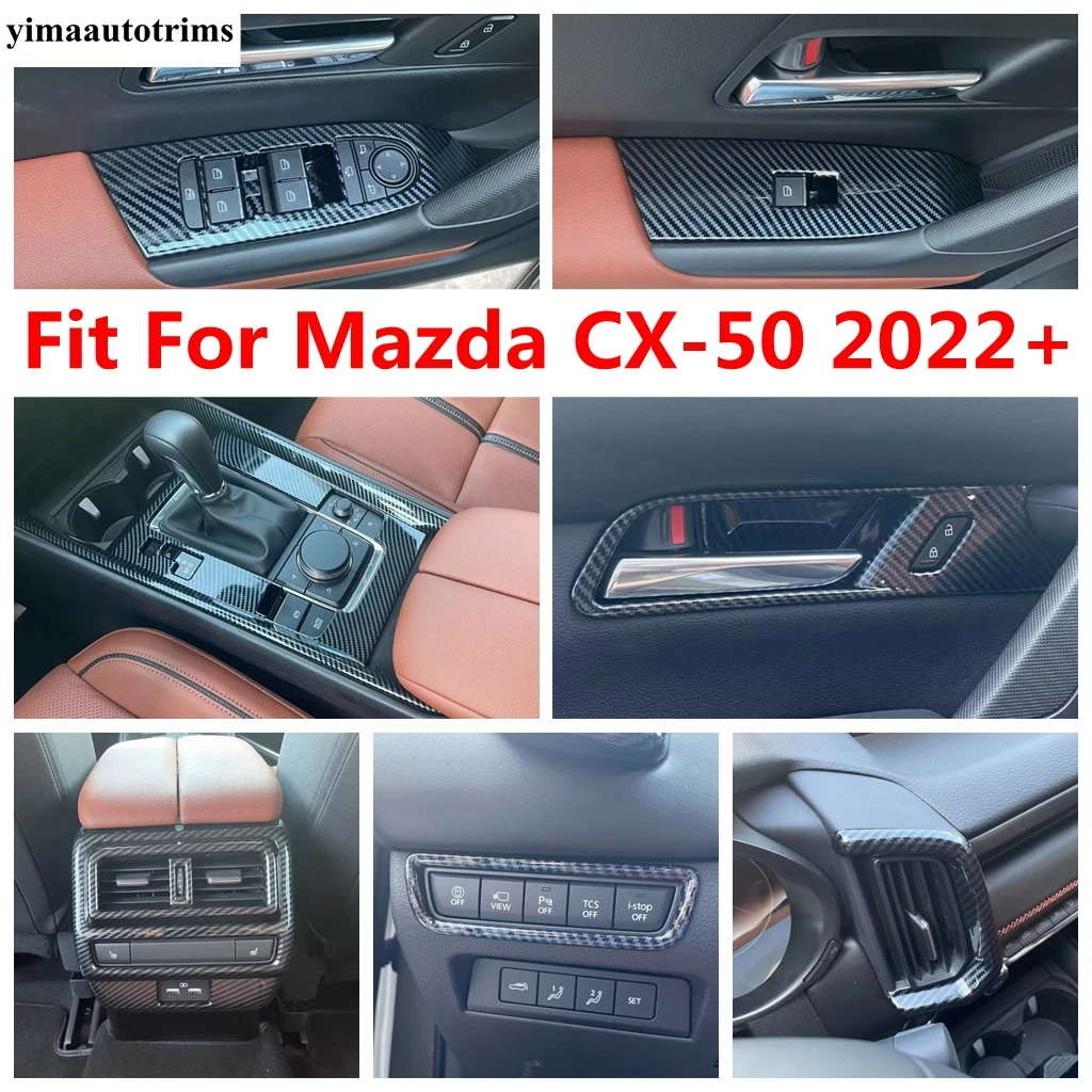 Window Lift / Head Light / Handle Bowl / Gear Shift Panel / Air AC Vents Cover Trim Accessories For Mazda CX-50 2022 2023 2024