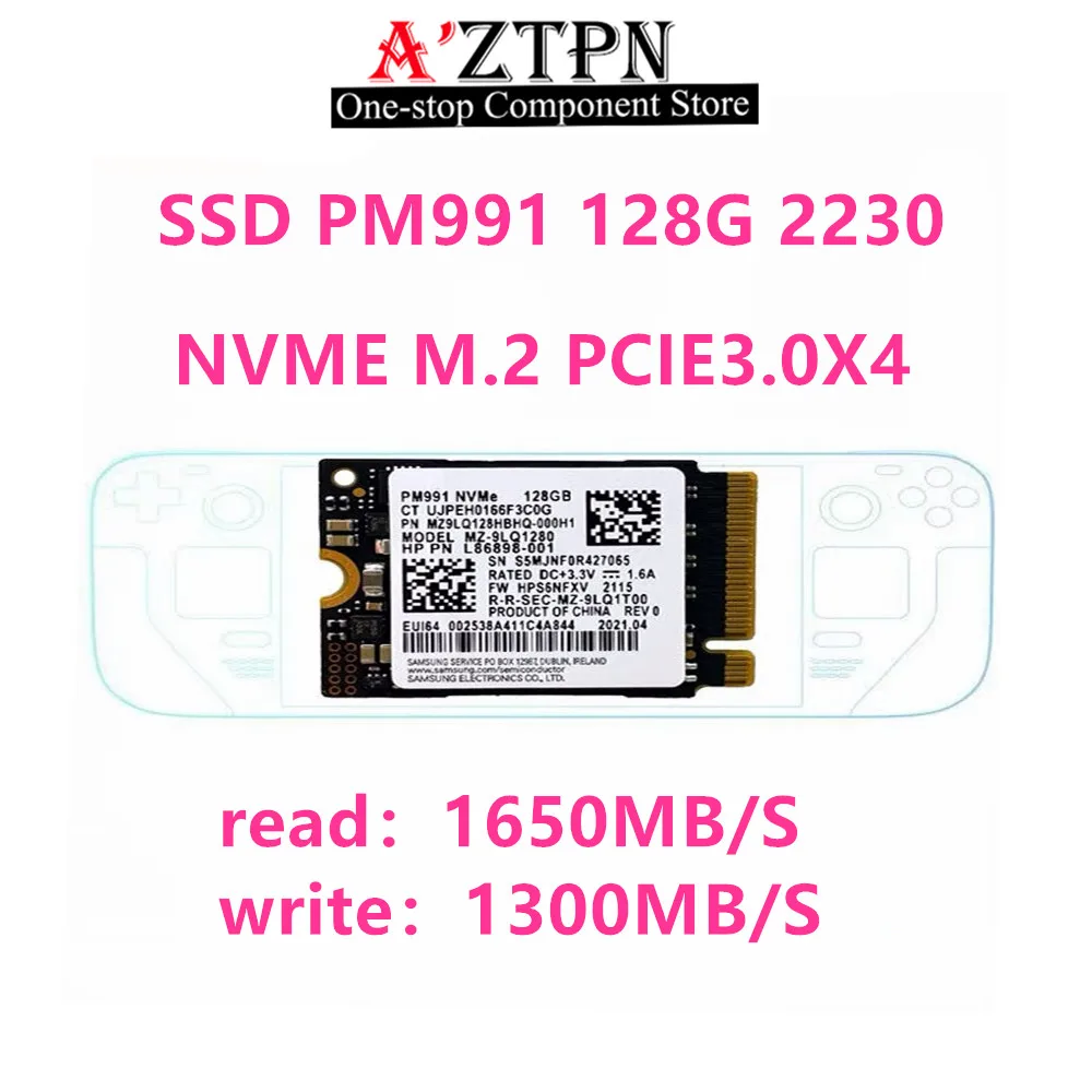 Original For Samsung SSD PM991 128G Solid State Drive 2230 Volume NVME M.2