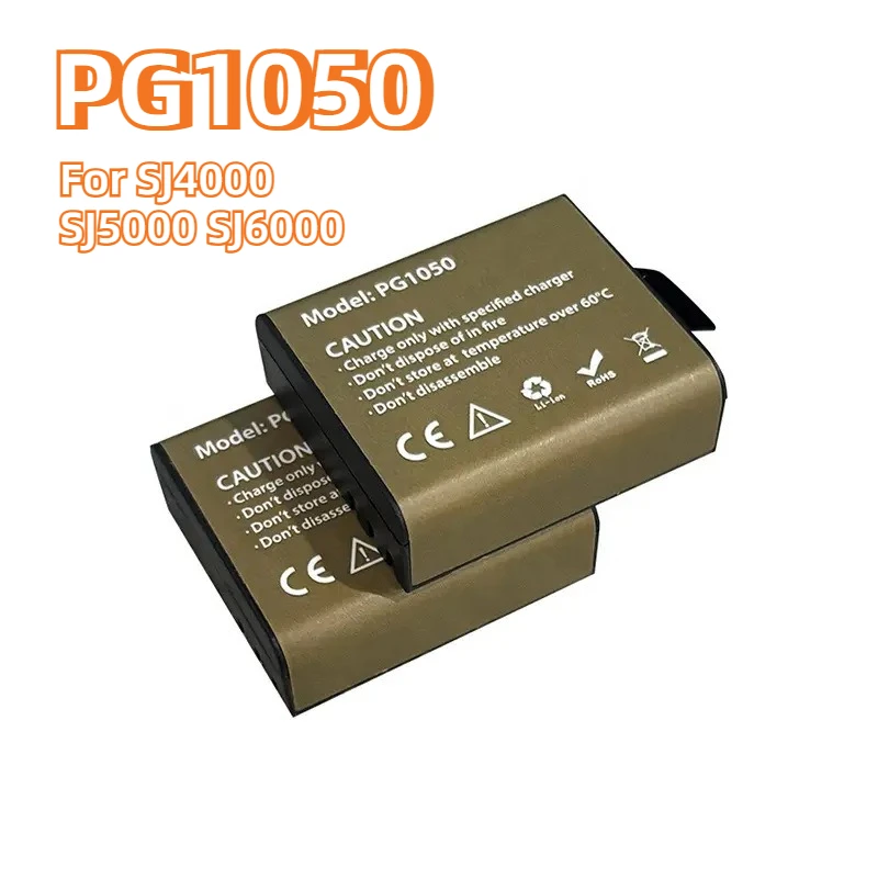 New Action Camera Batteries PG1050 3.7V Rechargable Li-ion Battery 1050mAh 3.885Wh for SJ4000 SJ5000 SJ6000 WIFi SJCAM DV SJ