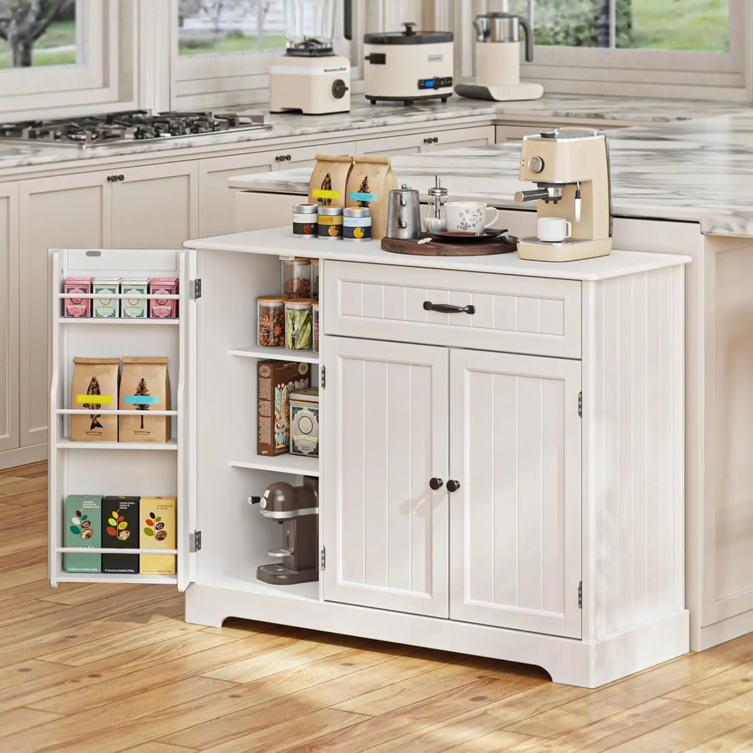 Kitchen Sideboard Buffet Cabinet with Storage Small Coffee Bar Cabinet with Drawer, Kitchen Pantry Storage Cabinet