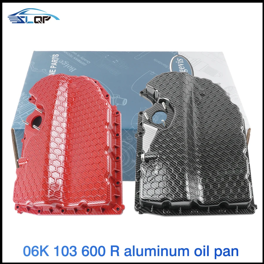 06K103600R Red Black All Aluminum Alloy Improved Oil Tray Waste Oil Pan For Audi A1 A3 Q2 TT VW Golf MK7 Tiguan Passat CC Skoda