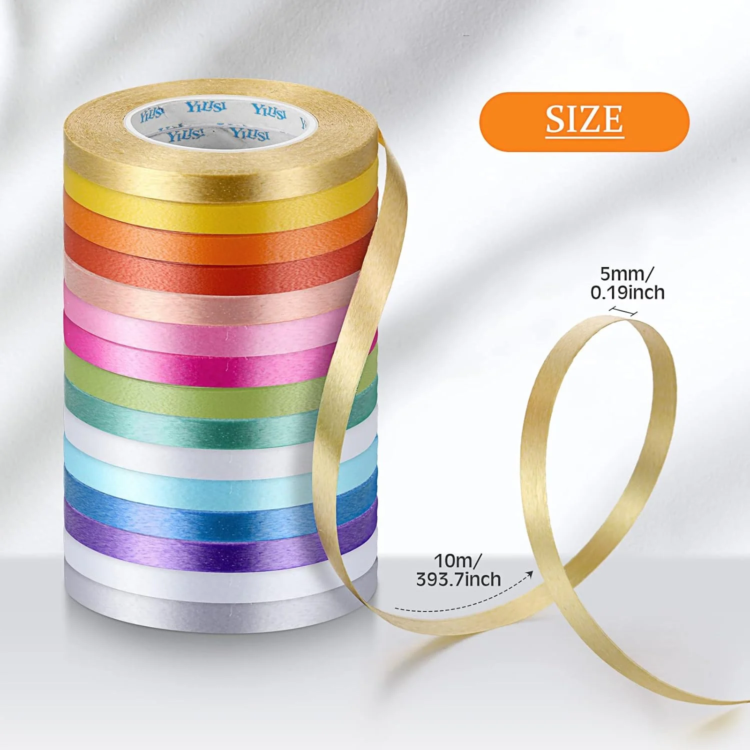 2pcs 10m Curling Ribbon Gold Silver Blue Pink Balloon Ribbon Balloons Accessories for Crafts Wedding Birthday Party Decoration - view 3