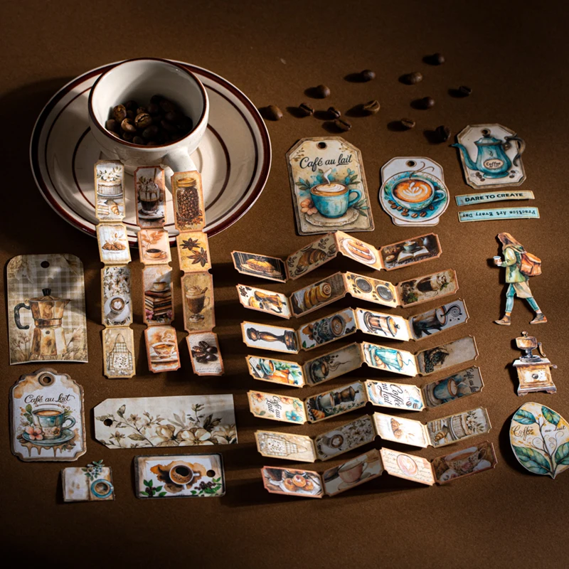 4packs/LOT Coffee tent bag Series series cute lovely creative decoration DIY paper memo pad