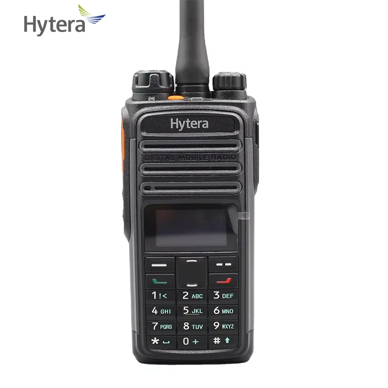 HYTERA-walkie-talkie de largo alcance, Radio Digital bidireccional con teclado completo, PD485, PD482, Pseudo Trunk, para seguridad, 2 piezas