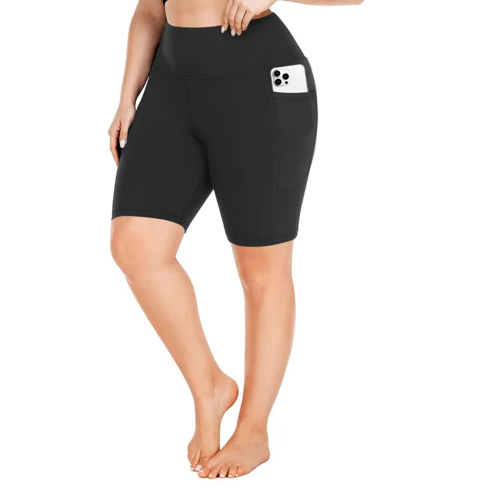 Summer Women Capri Pants High Waist Black Slim Fit Capris Grey Skinny Pocket Crop Pants Navy Blue Light Blue Three Quarter Pants