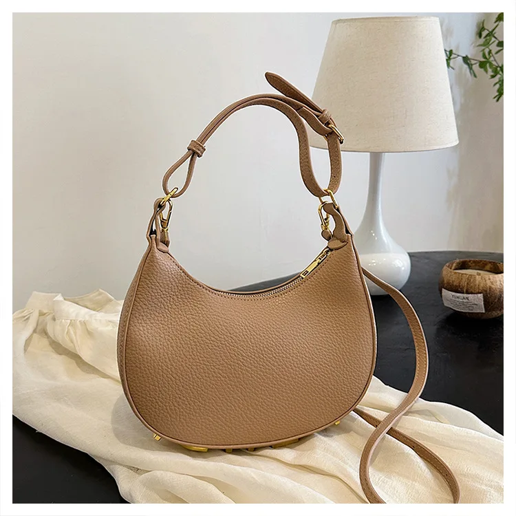 

2026 New French Style Women's Bag, Solid Color Underarm Shoulder Bag, Versatile Crossbody & Top-Handle Purse, Elegant Chic