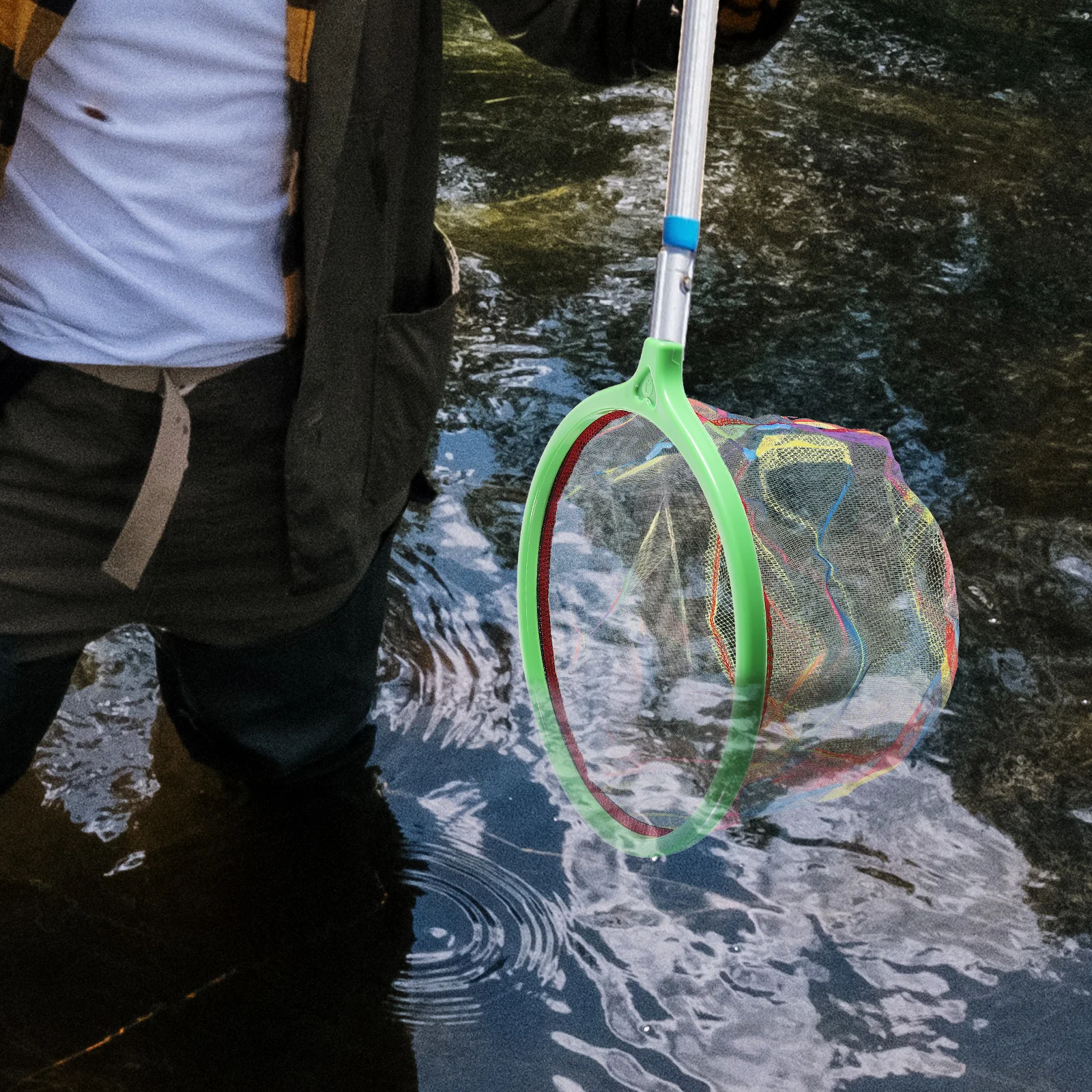 

1Pcs Rainbow Eva Fish Tank Net Soft Mesh for Guppies Delicate Fish Shrimp Skimmer Debris Remover Aquarium Accessory