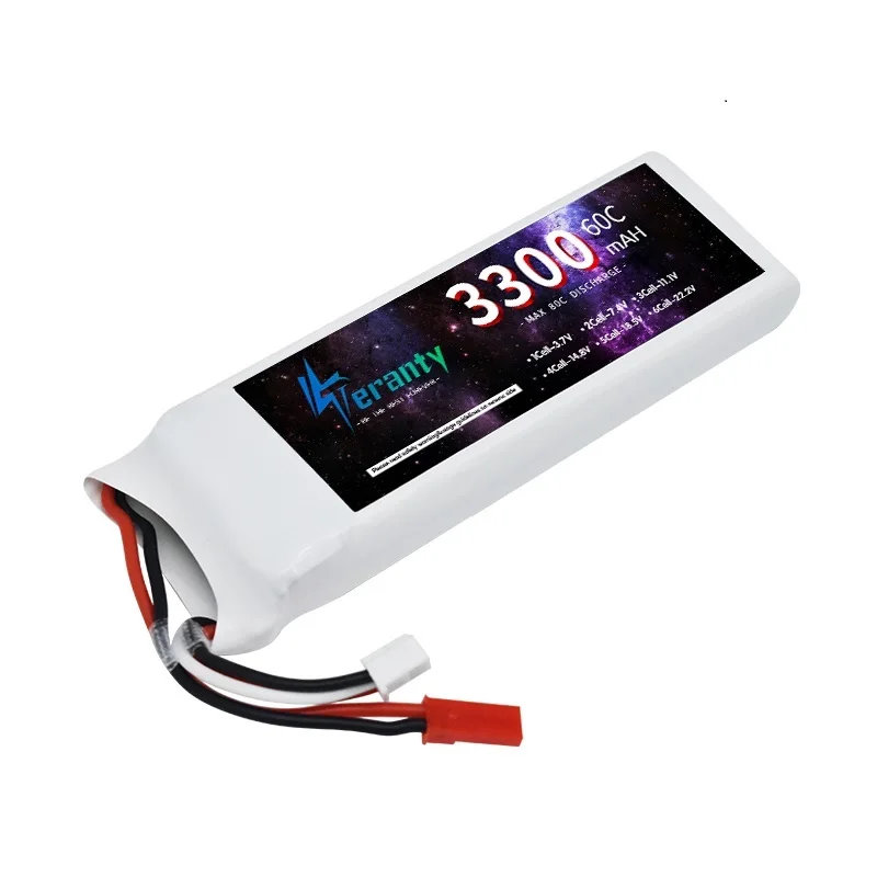 Akumulator 7,4 V 3300 mAh lipo 7,4 V 2S do helikoptera RC Samochód Łódź Drony Części Wysoka wydajność z wtyczką T 60C Akumulator 7,4 V 1/3 SZTUK