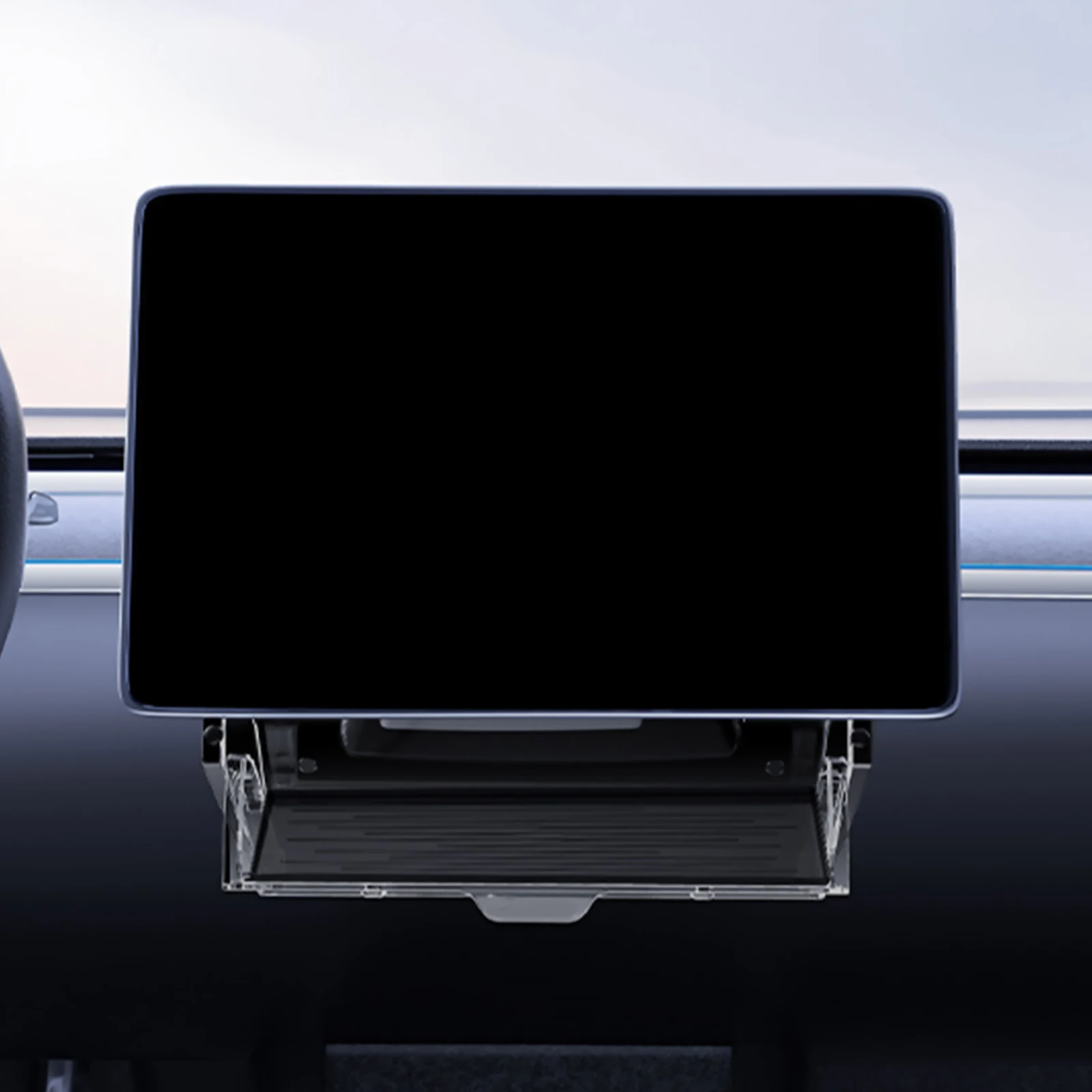 

Magnetic Center Console Organizer Tray for Tesla New Model3 2024-2025 & New ModelY 2025 with Anti-Slip Pad Waterproof