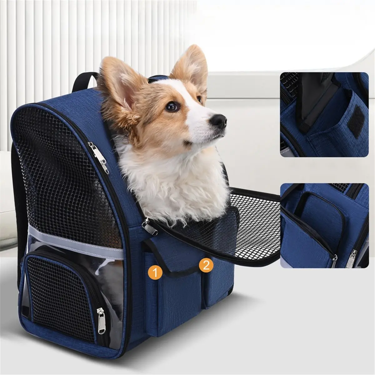 2026 Trend Breathable Dog Backpack - Portable Large Capacity Pet for Outdoor Use