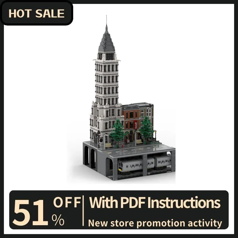 

New 15139Pcs City Hot Street View Moc Modular Newyork Subway Model Building Custom Puzzle Diy Creative Ideas Toys Birthday Gifts